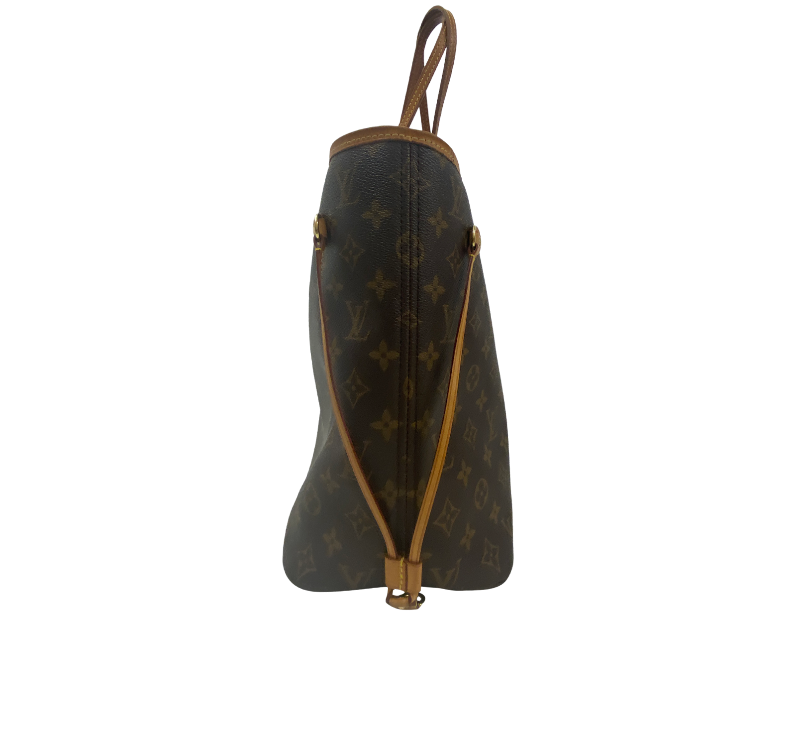 Neverfull, 790&euro;, Bolso, Beige/Marrón, Canvas - General, Vista lateral